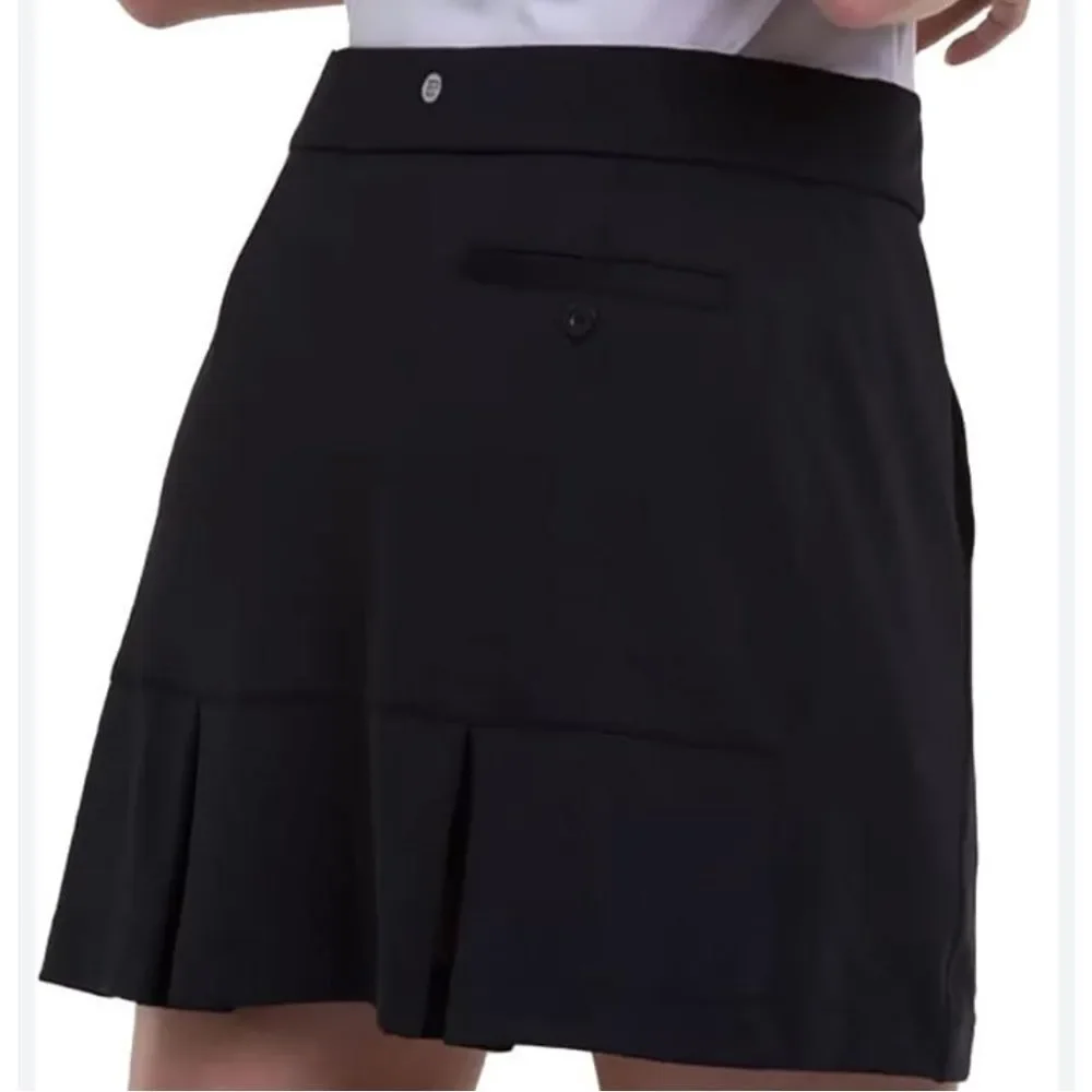 EP Pro Black Mesh Pleat Pull On Skort